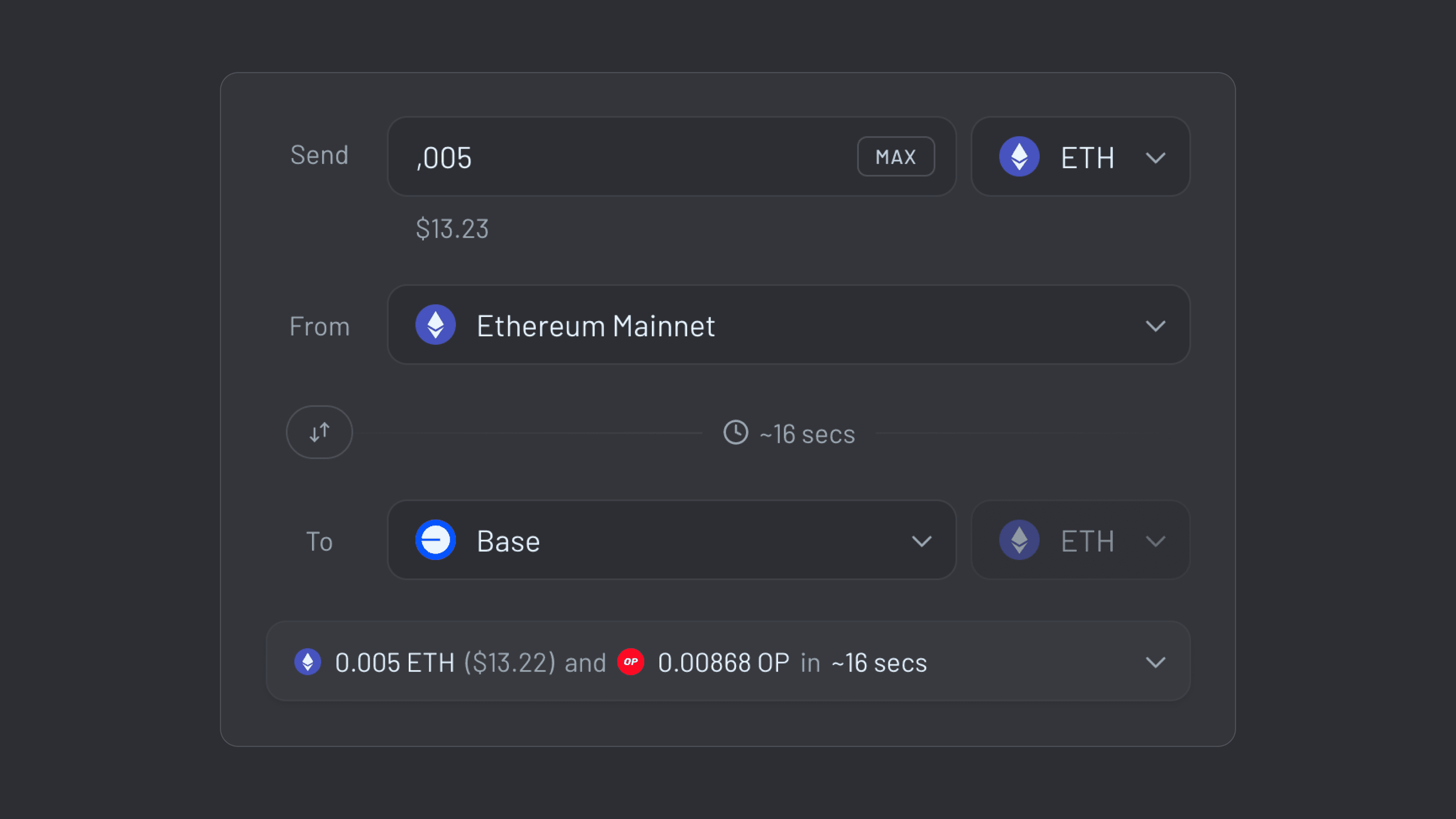 Eth to Base 3