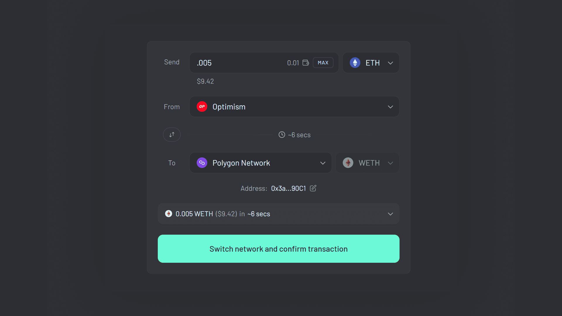 Polygon Bridge: Confirm Transaction