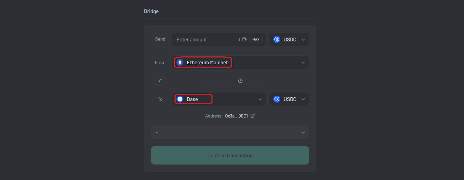 Crypto Bridging Made Simple (Graphic 4) Select your origin and destination chains.