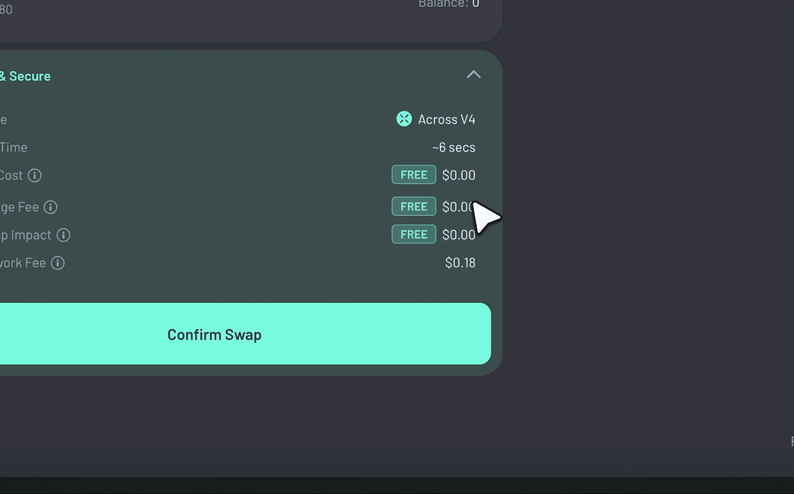 bridge-to-hyperliquid-for-free-with-across-protocol-step-6 Step 6: Review fees and timing.
