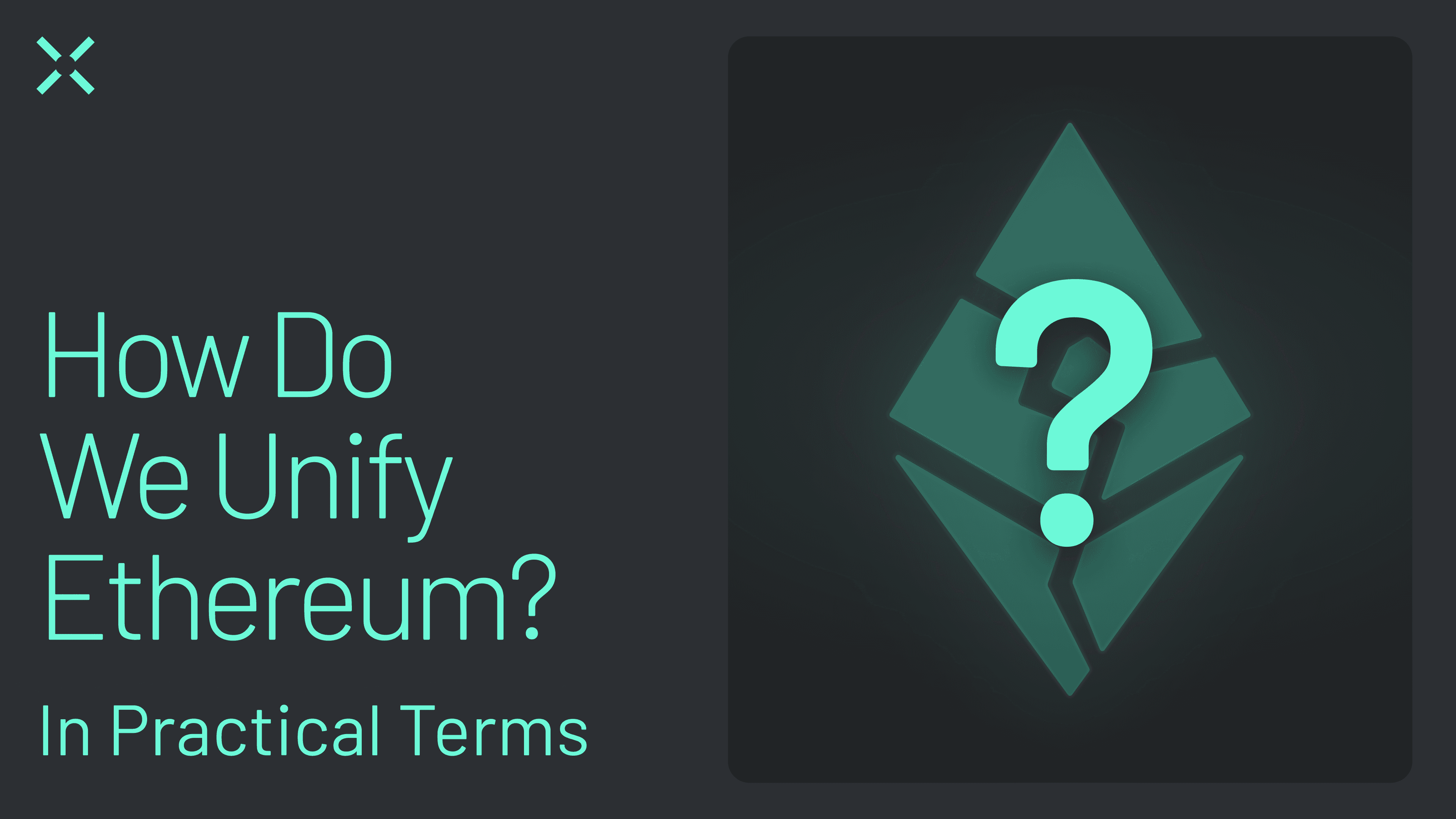 Unify Ethereum (Hero Image) Ethereum is fragmented—it's time to unify it. Across and ERC-7683 solve the five key challenges with fast, secure, low-cost, crosschain interoperability.